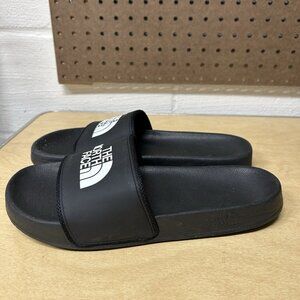 The North Face Base Camp TNF Black White Slides Slip-On Sandals Shoes Women's 10